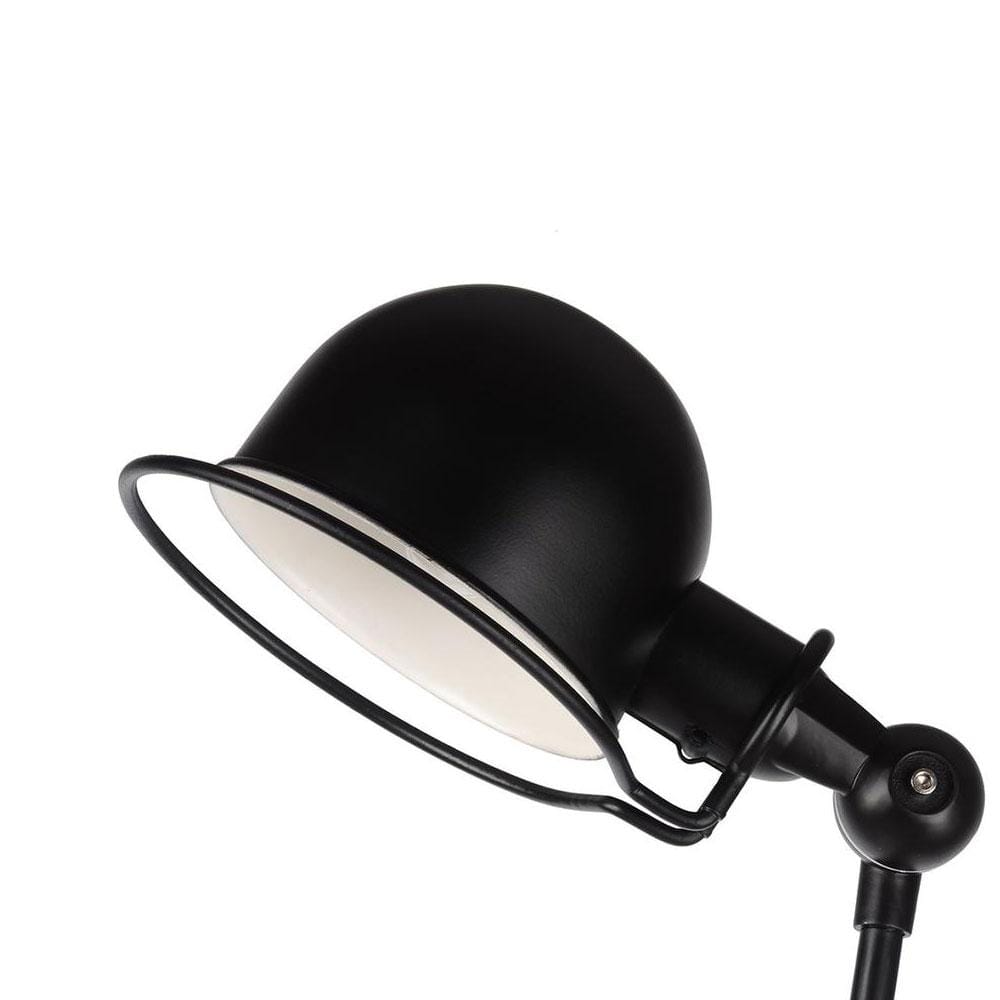 Reproduction Jielde, lampe sur pied articulée, en métal peint, noir