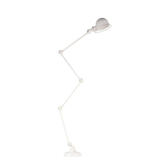 Reproduction Jielde, lampe sur pied articulée, en métal peint, blanc