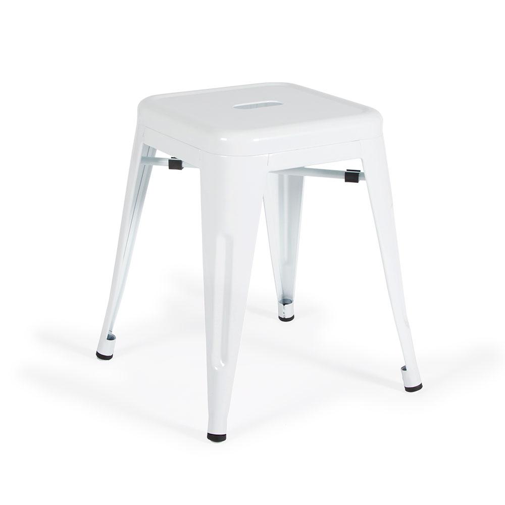 Reproduction Marais H45, tabouret, en métal, blanc