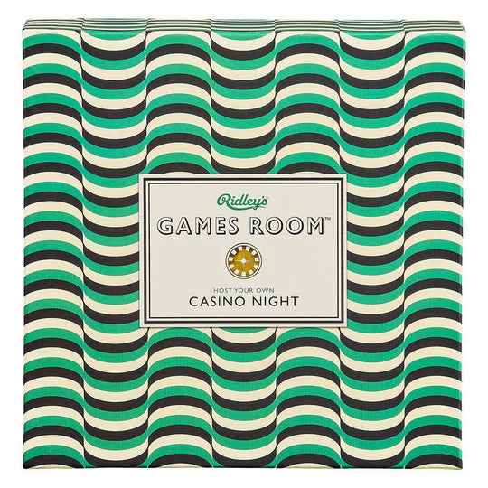 Organisez une soirée de jeu excitante avec le jeu Casino Night de Ridley's Games. Jouez à Pontoon, Texas Hold'em Poker, et Roulette avec des instructions claires pour des heures de divertissement.