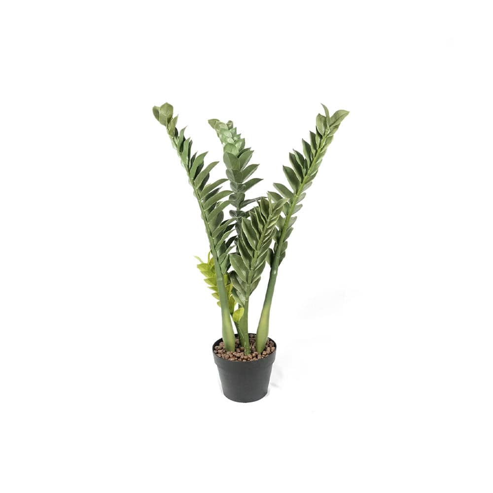 zamioculcas, plante artificielle d'intérieur et d'extérieur en pot, petite