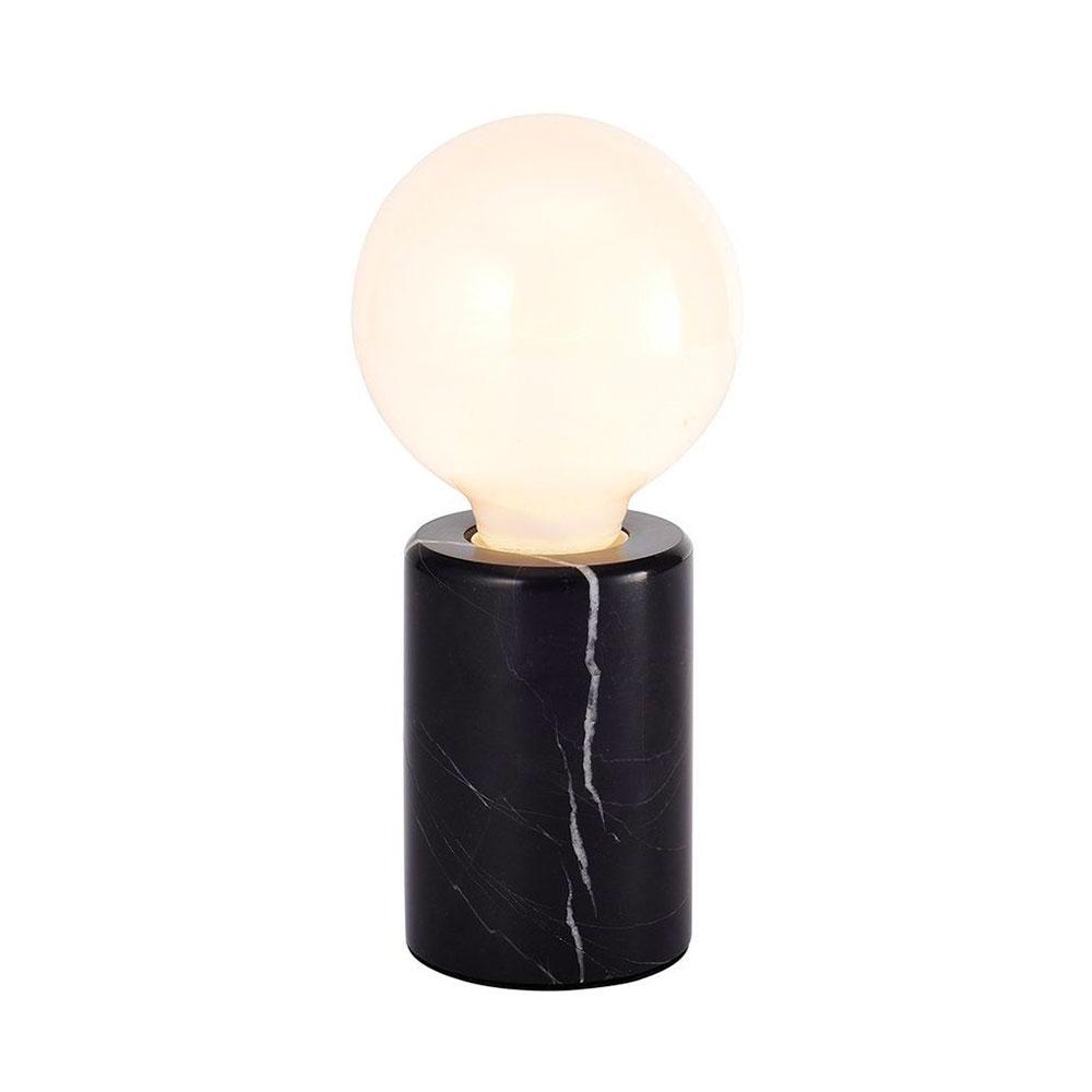 Reproduction Jiar, base de lampe de table, en marbre, noir