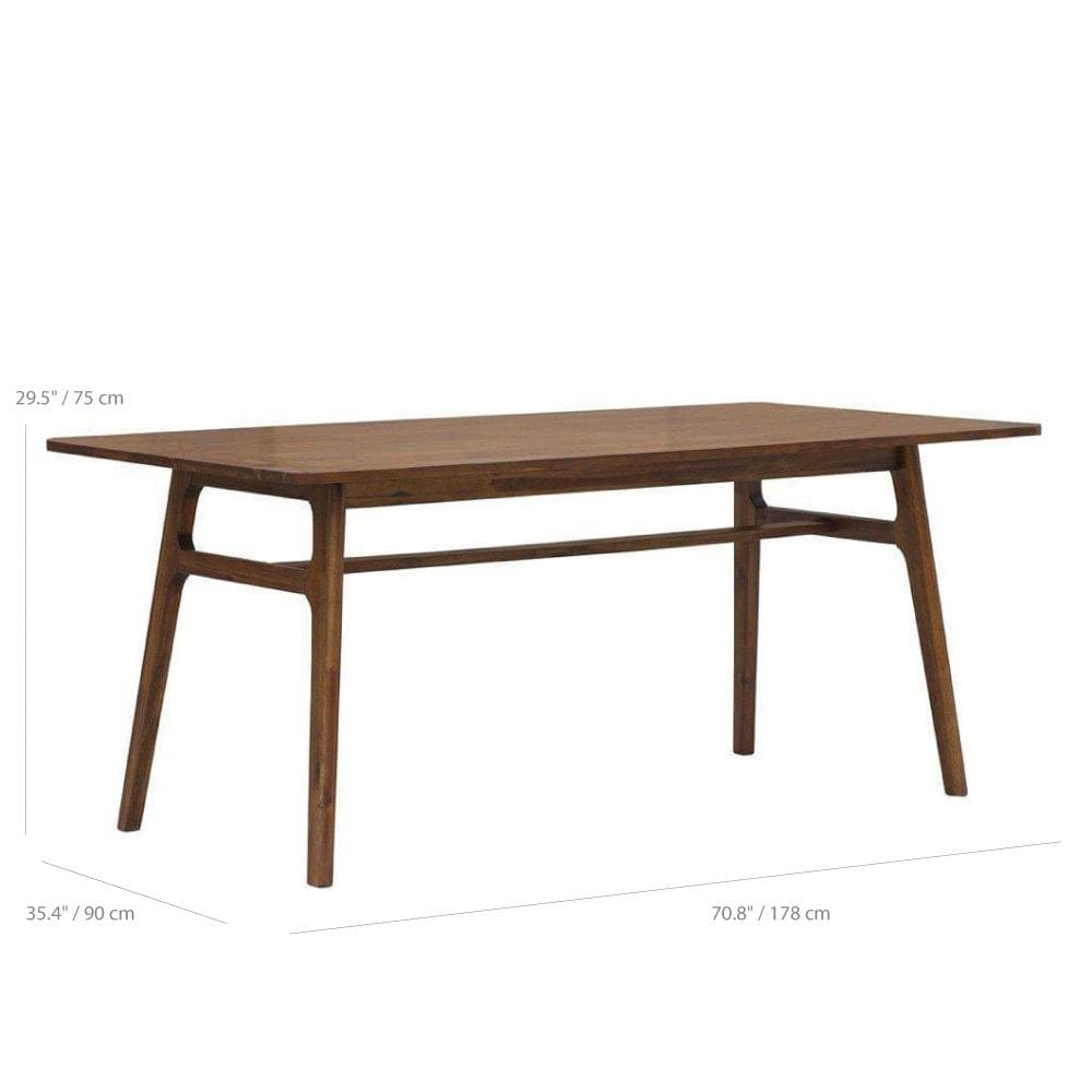 Table à dîner Remix Nüspace : Bois massif d'acacia, inspiration Mid-Century. Lignes épurées, forme délicate, capacité de 6 convives pour des repas mémorables.