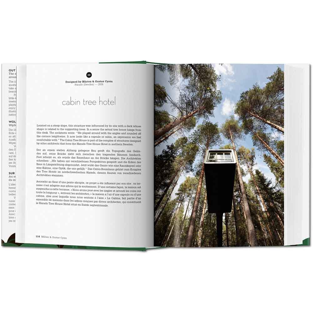 Découvrez l'univers enchanteur des cabanes dans les arbres avec 'Tree Houses' de Taschen. 50 sanctuaires suspendus dans le ciel, témoins de l'ingéniosité architecturale et de l'imagination créative.