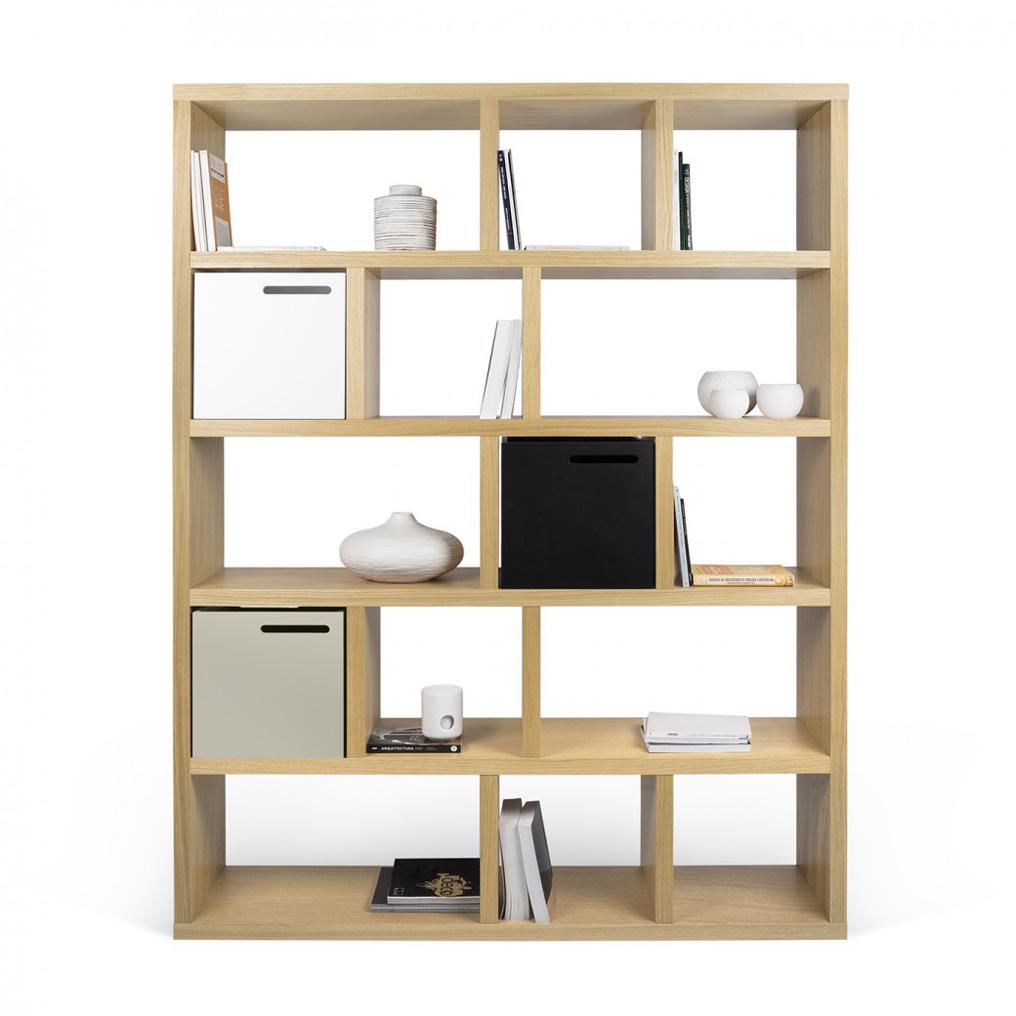 TemaHome Berlin 005, bibliothèque d’une largeur de 150 cm, en bois, chêne