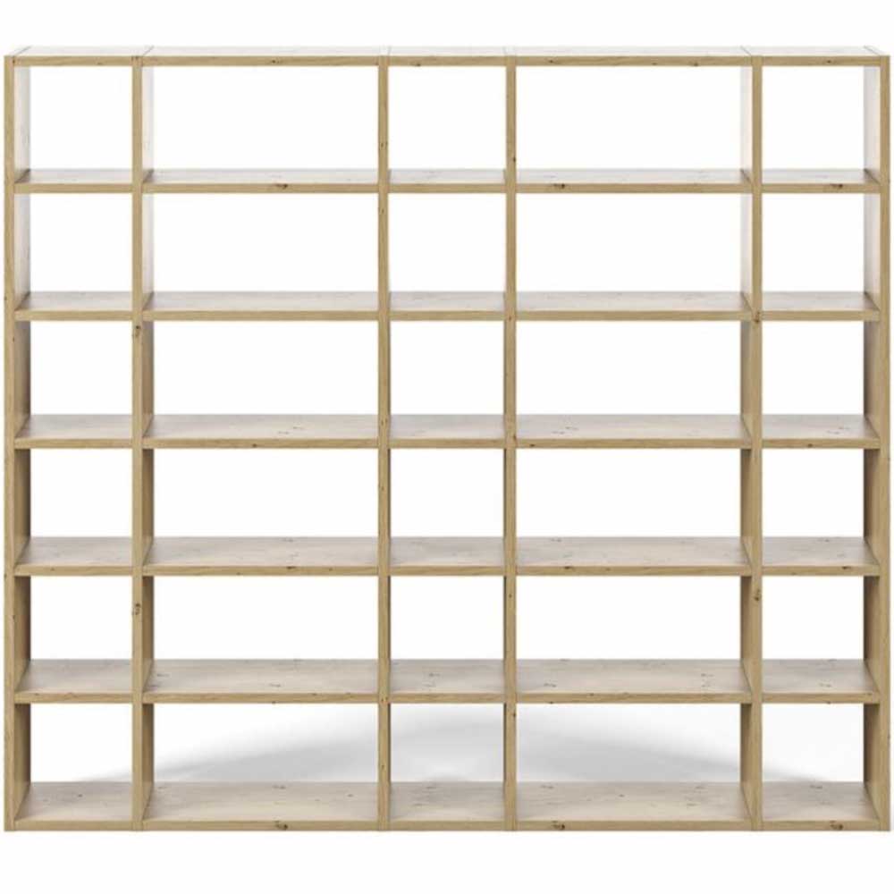 TemaHome Pombal 055, bibliothèque de rangement, en bois, chêne