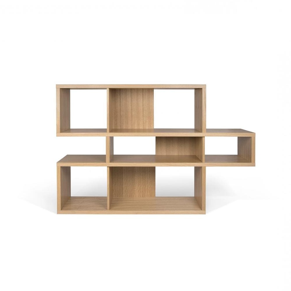 TemaHome London 001, bibliothèque d’une hauteur de 100 cm, en bois, chêne