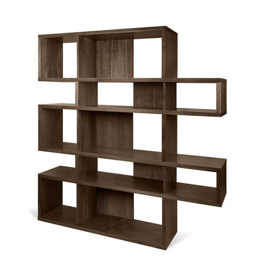 TemaHome London 002, bibliothèque d’une hauteur de 160 cm, en bois, noyer