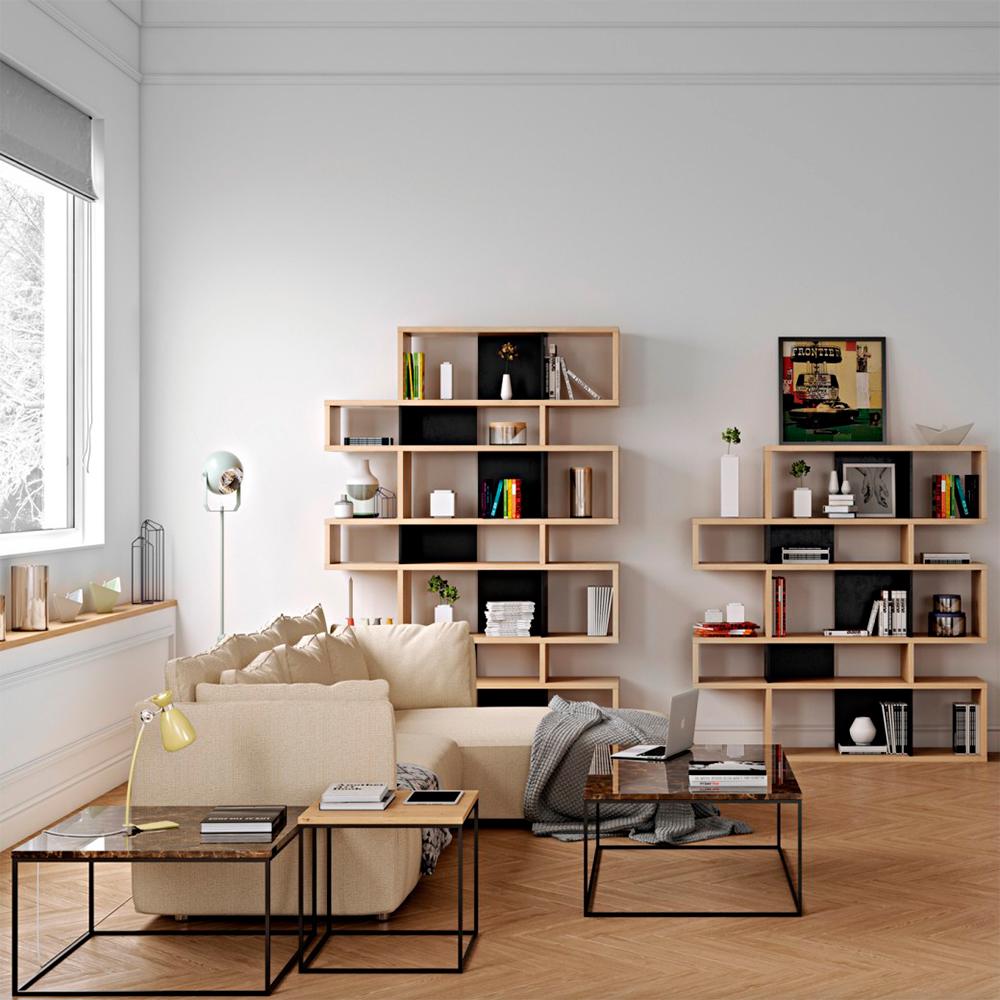 L'étagère London 002 de TemaHome est assurément devenue une icône de la boutique. Cette bibliothèque au design unique joue sur son look déconstruit et décalé pour susciter toute l'attention qu'elle mérite