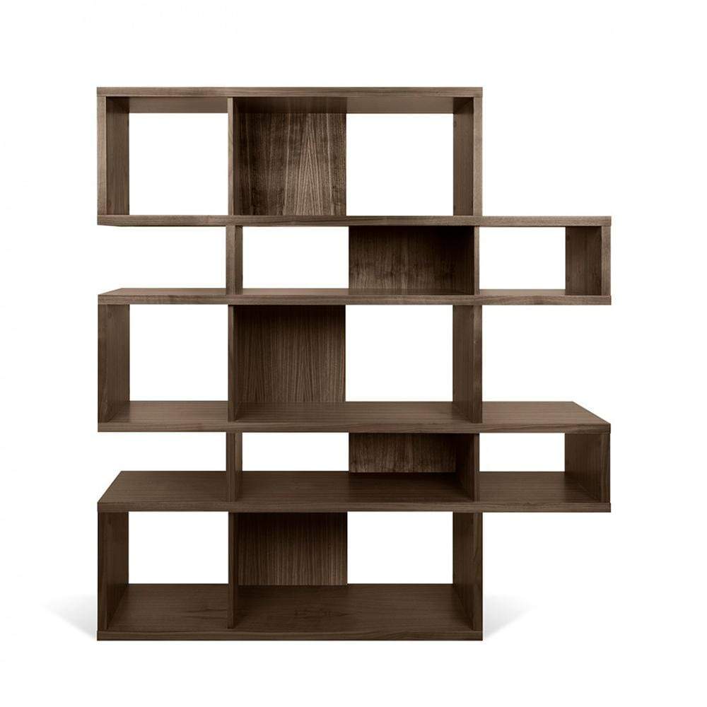 TemaHome London 002, bibliothèque d’une hauteur de 160 cm, en bois, noyer