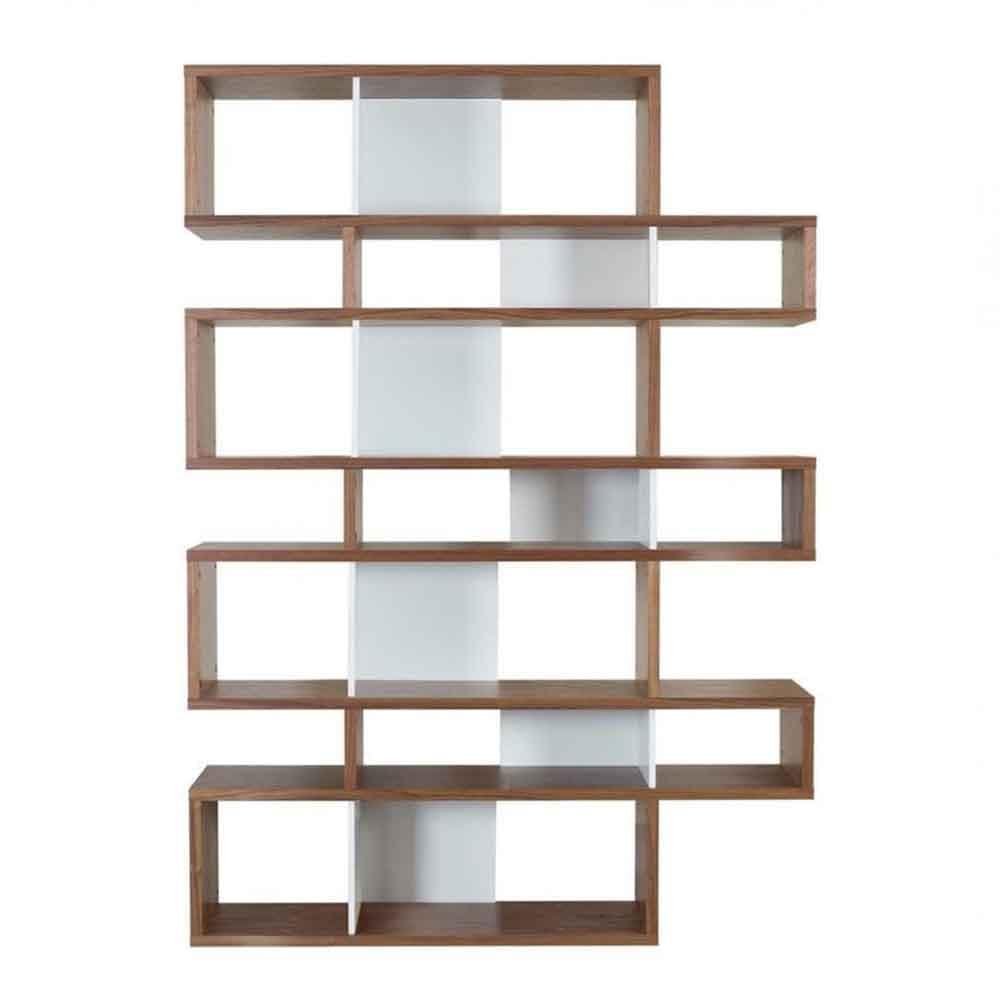 TemaHome London 003, bibliothèque d’une hauteur de 220 cm, en bois, chêne / blanc