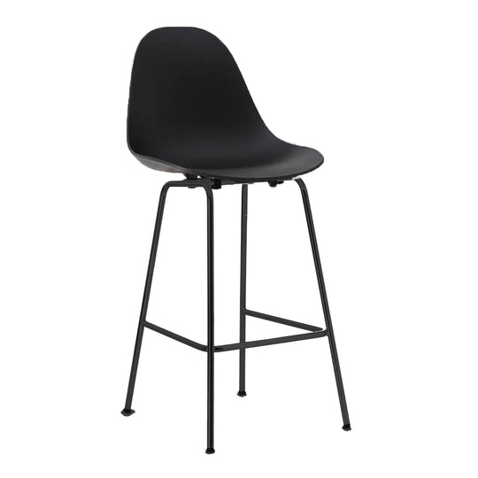 Ta de TOOU Design, tabouret de comptoir d'intérieur avec une assise de 26", base noir, assise noir