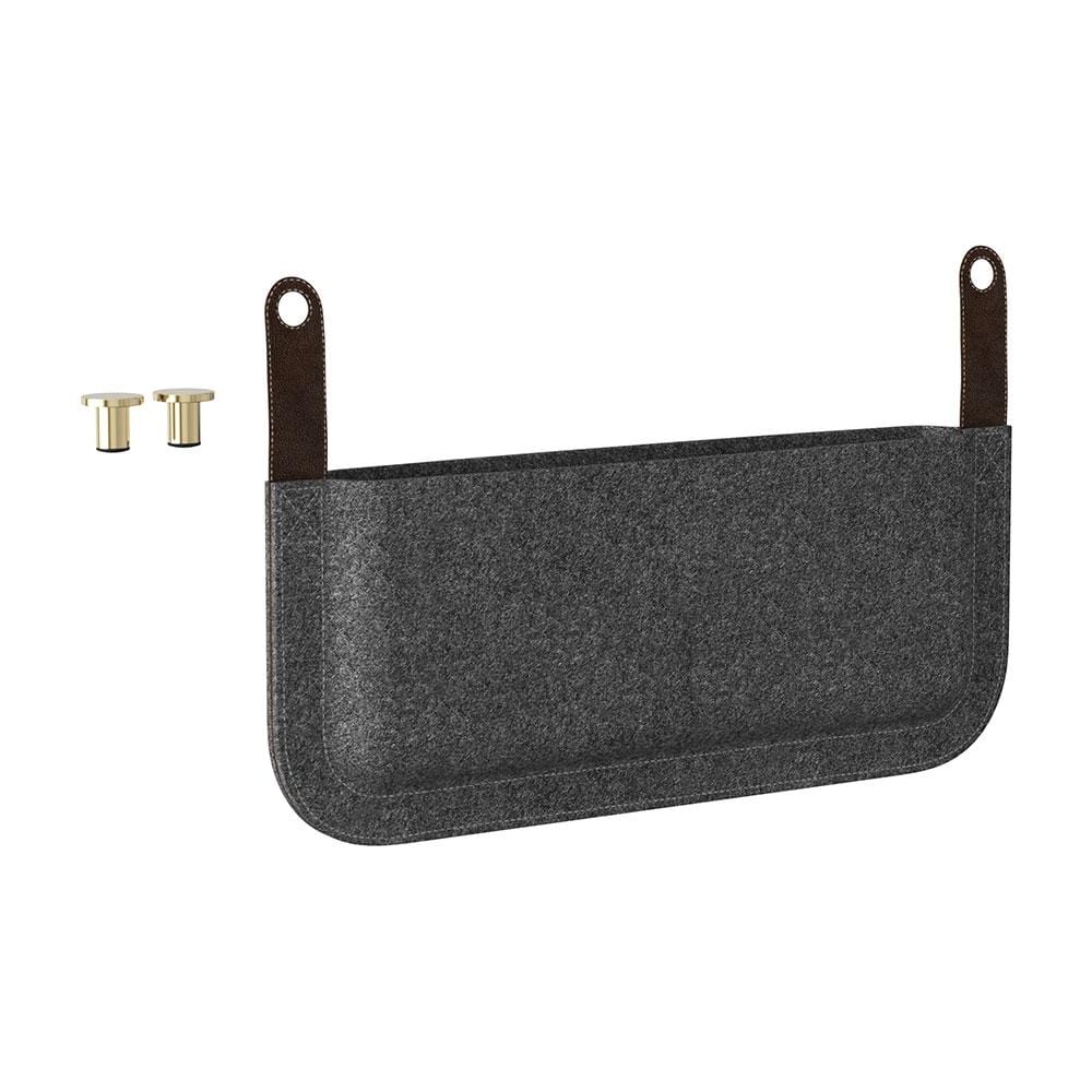 Umage Sofa Accessoires Lounge Around, accessoires pour sofa et lit de repos, en bois et tissu,  pochette latérale / gris anthracite