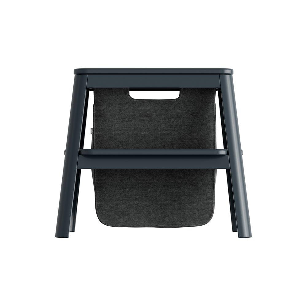 Umage Step it up, tabouret avec marche et sac, en bois et polyester,  anthracite