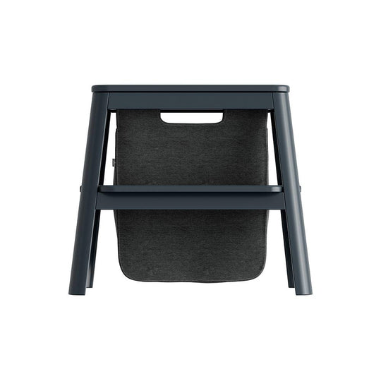 Umage Step it up, tabouret avec marche et sac, en bois et polyester,  anthracite