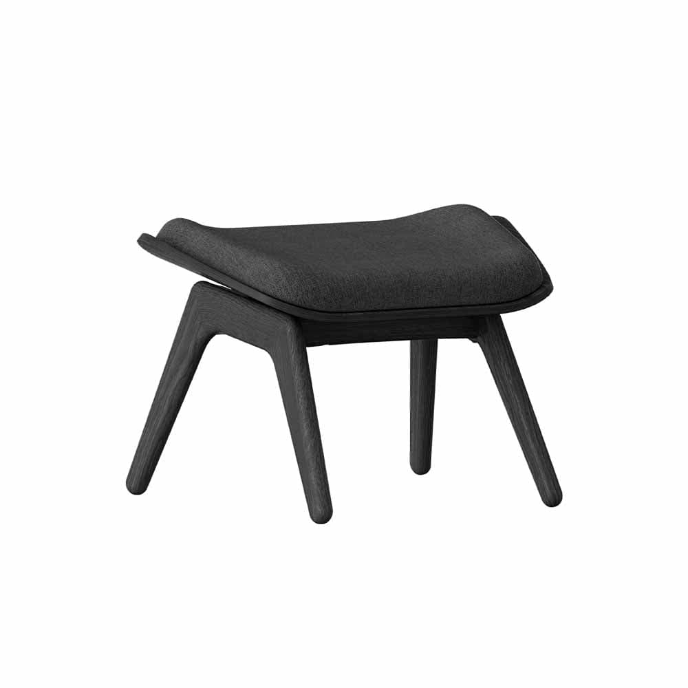 Umage The reader, ottoman pour accompagner le fauteuil, en bois et polyester, ombre, chêne noir