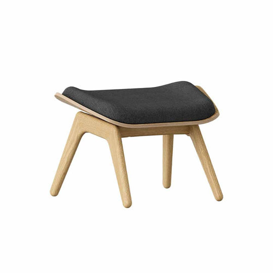 Umage The reader, ottoman pour accompagner le fauteuil, en bois et polyester,  ombre, chêne